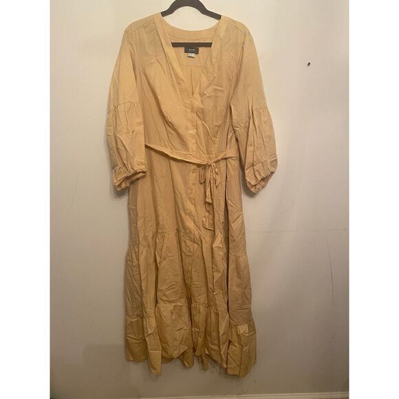 Anthropologie-Maeve Puff-Sleeved Midi Dress size 20w - Picture 4 of 9